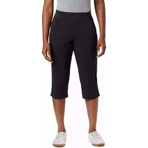 COLUMBIA Omni-Shade Omni-Shield Pull-On Capri Pants Small Blk Bermuda Shorts NWT